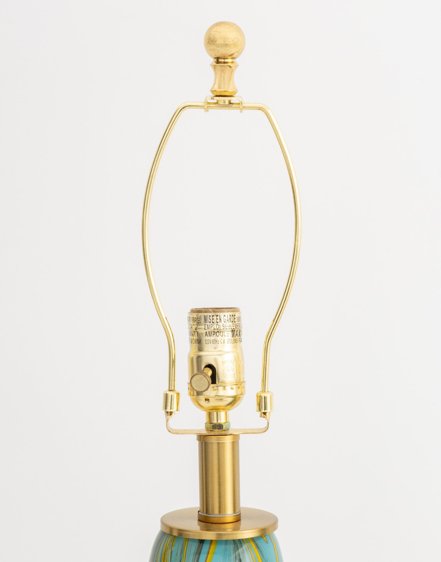 Pulled Feather Glass Table Lamps, Pair - 9