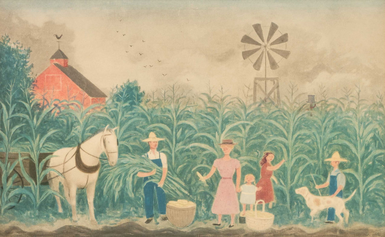 Doris Lee "Cornfield" Giclee Print - 2