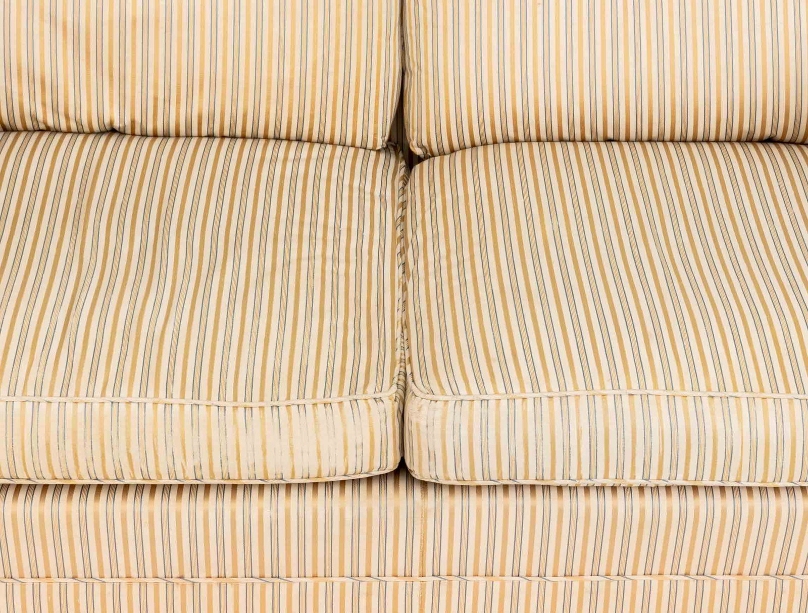 American Striped Pattern Upholstered Sofas, Pair - 12