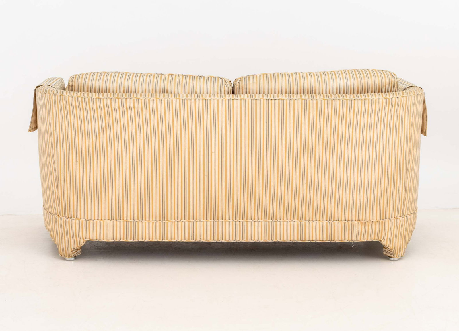 American Striped Pattern Upholstered Sofas, Pair - 16