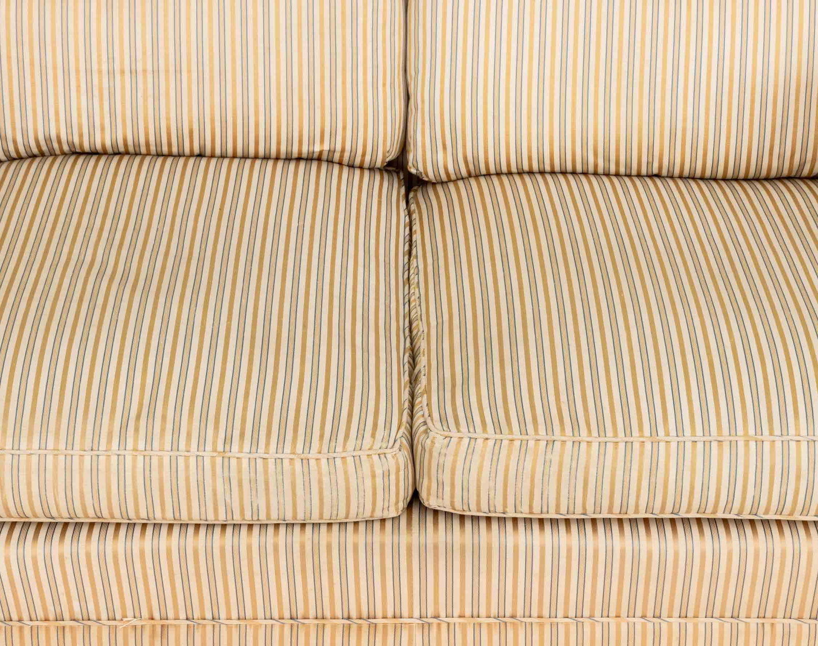 American Striped Pattern Upholstered Sofas, Pair - 4