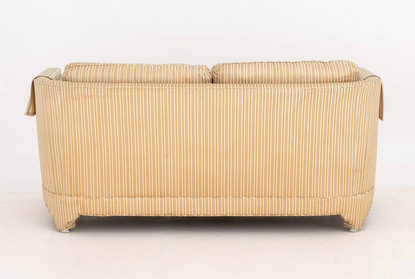 American Striped Pattern Upholstered Sofas, Pair - 8