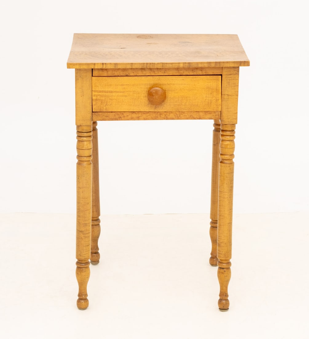 Federal Style Maple Bedside Table - 2