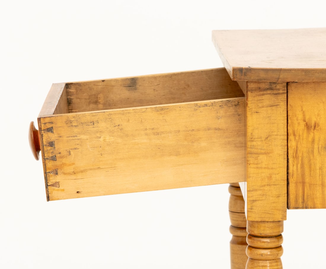 Federal Style Maple Bedside Table - 6