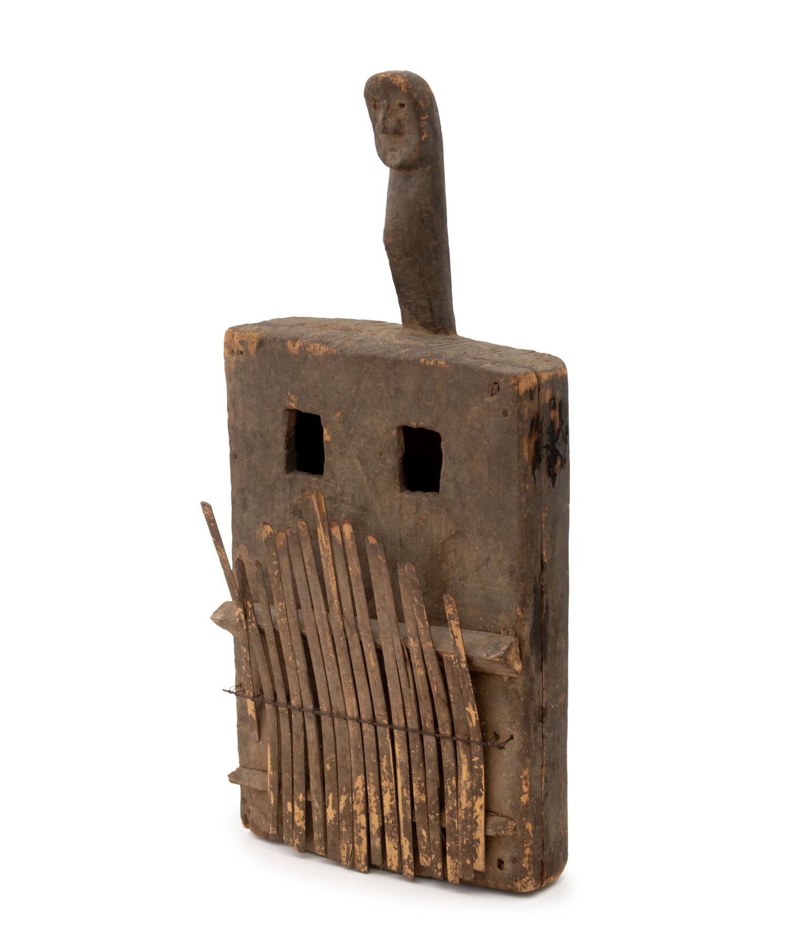 African Carved Wood Figural Mbira (1 of 11)