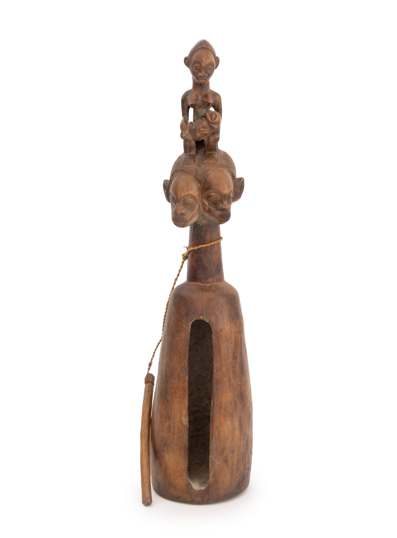 African Yaka Ancestor Figure Ceremonial Slit Drum (1 of 9)