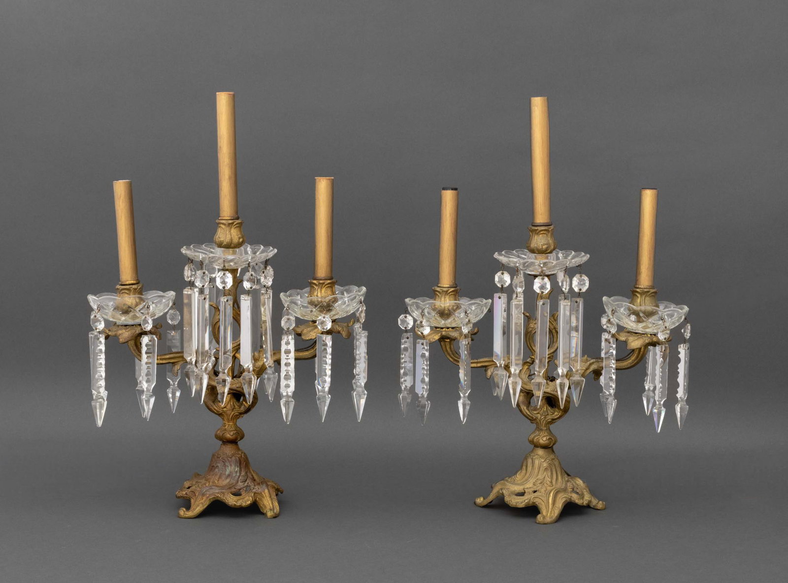 Victorian Style Girandole Table Lamps, Pair (1 of 10)