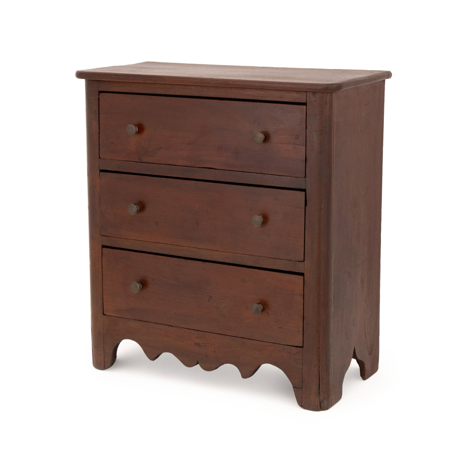 Georgian Stained Oak Diminutive Chest of Drawers (1 of 8)