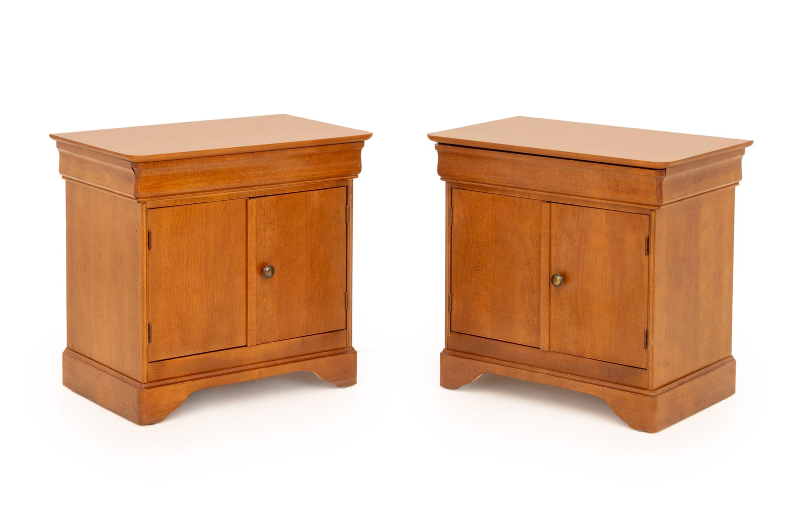 Louis Philippe Style Maple Bedside Cabinets, Pair (1 of 8)
