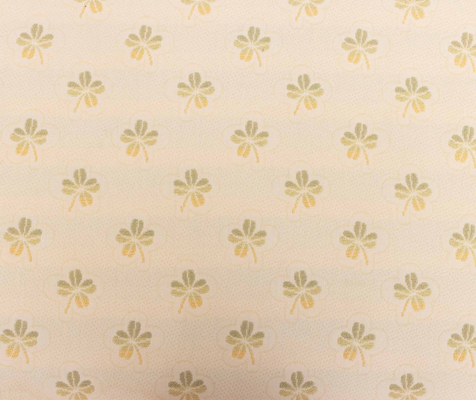 Four-Leaf Clover Pattern Upholstered Ottomans, Pr. - 8