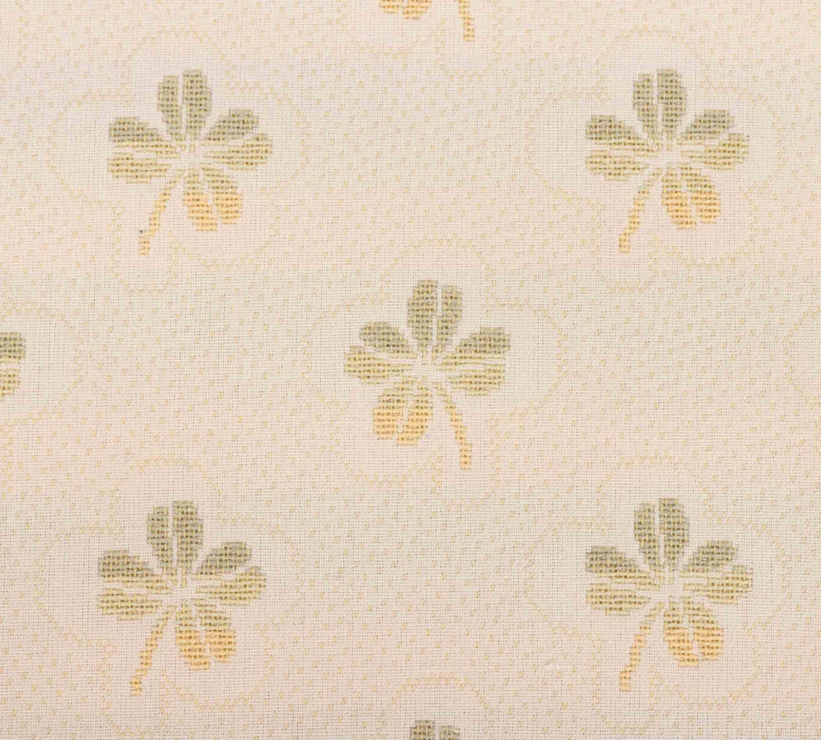 Four-Leaf Clover Pattern Upholstered Ottomans, Pr. - 9