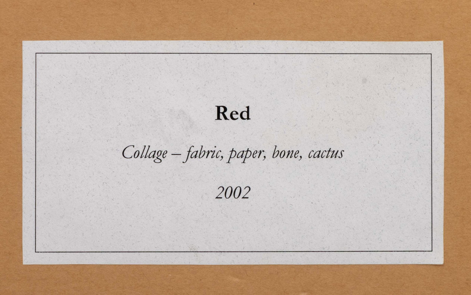 Joy Floyd "Red" Collage, 2002 - 11