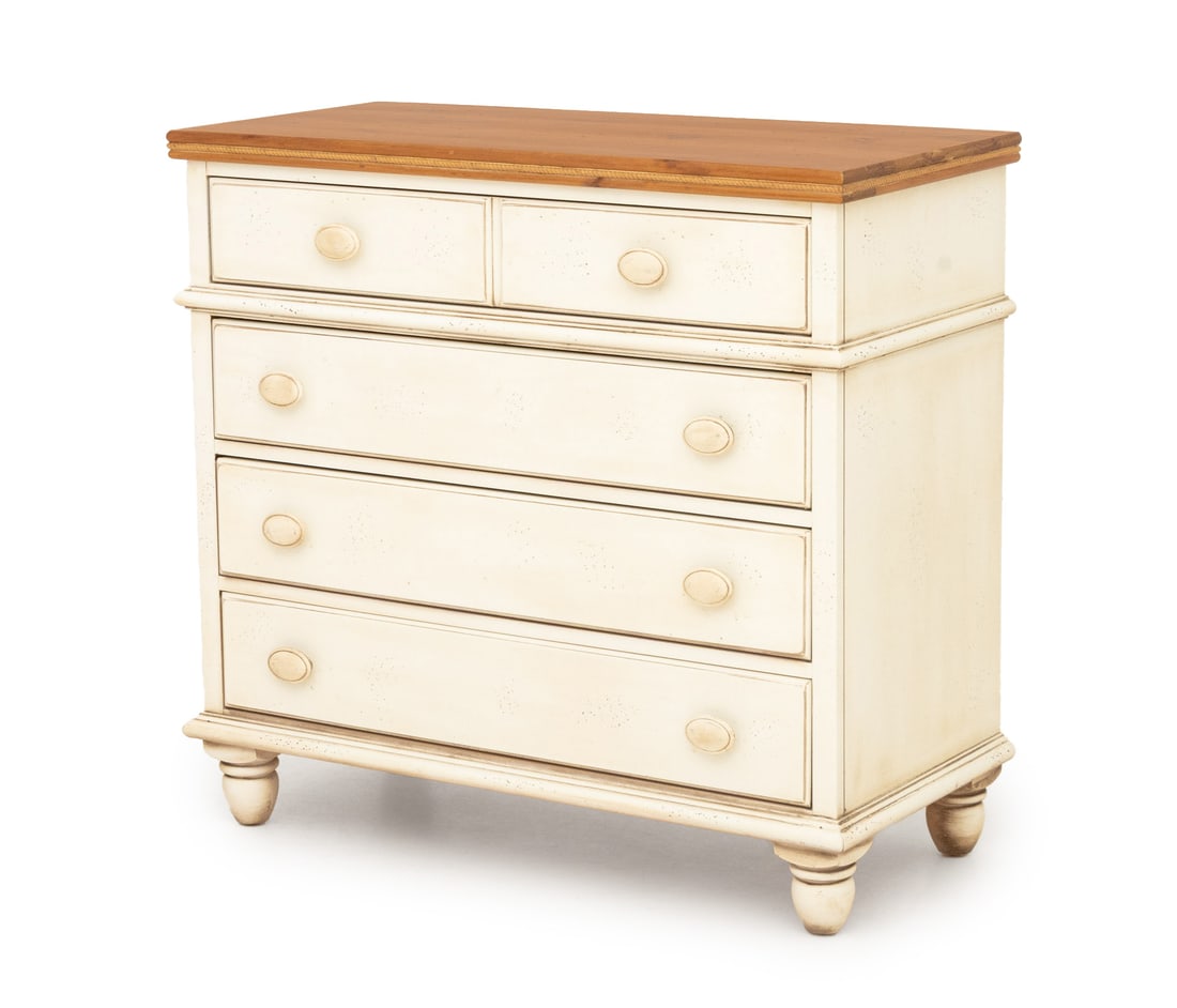 Modern White Painted Wood Chest of Drawers (1 of 9)
