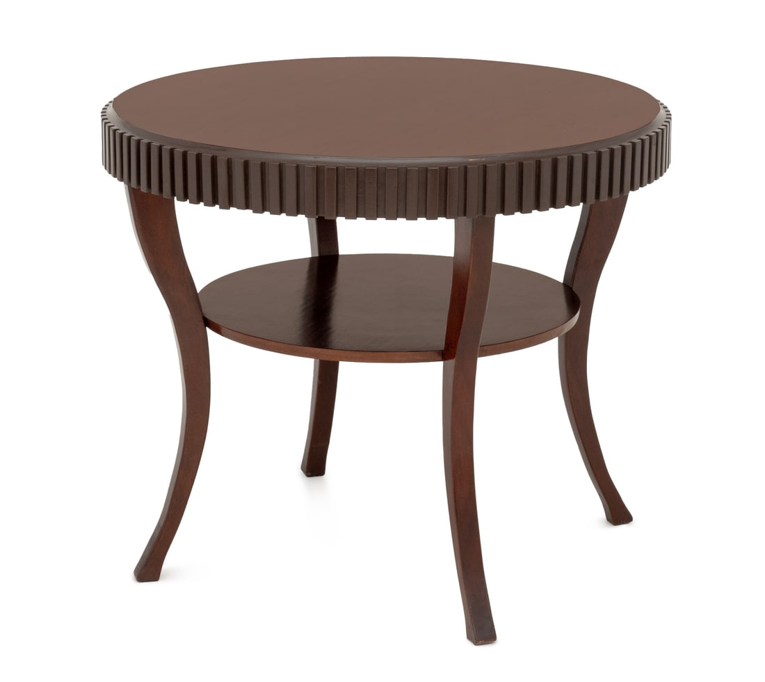 Barbara Barry Attr. Mahogany Circular Table (1 of 7)