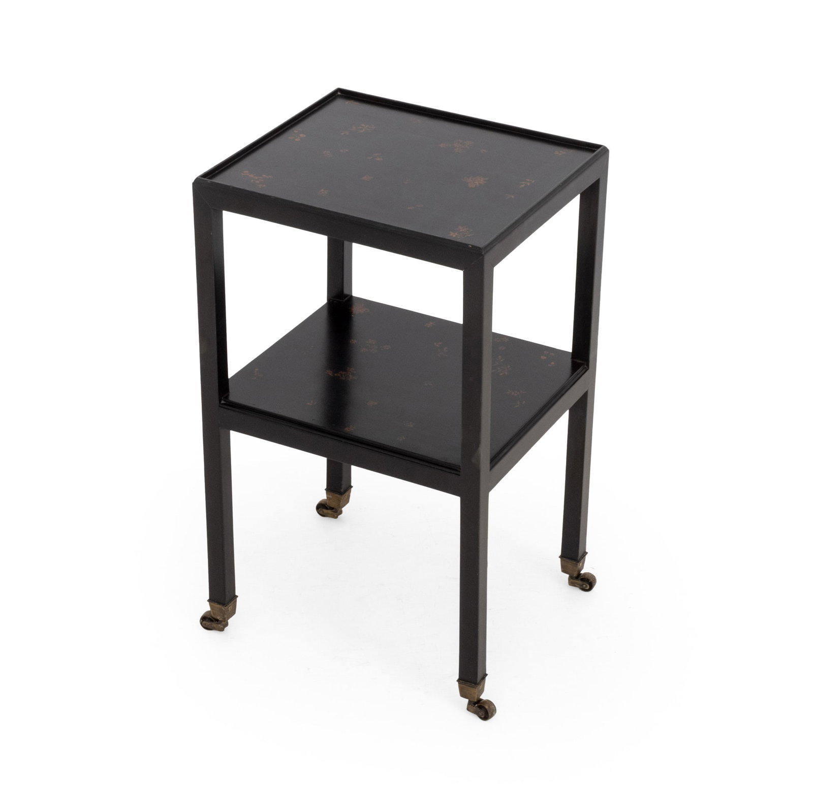 Chinoiserie Style Gilt & Black Lacquered End Table (1 of 7)