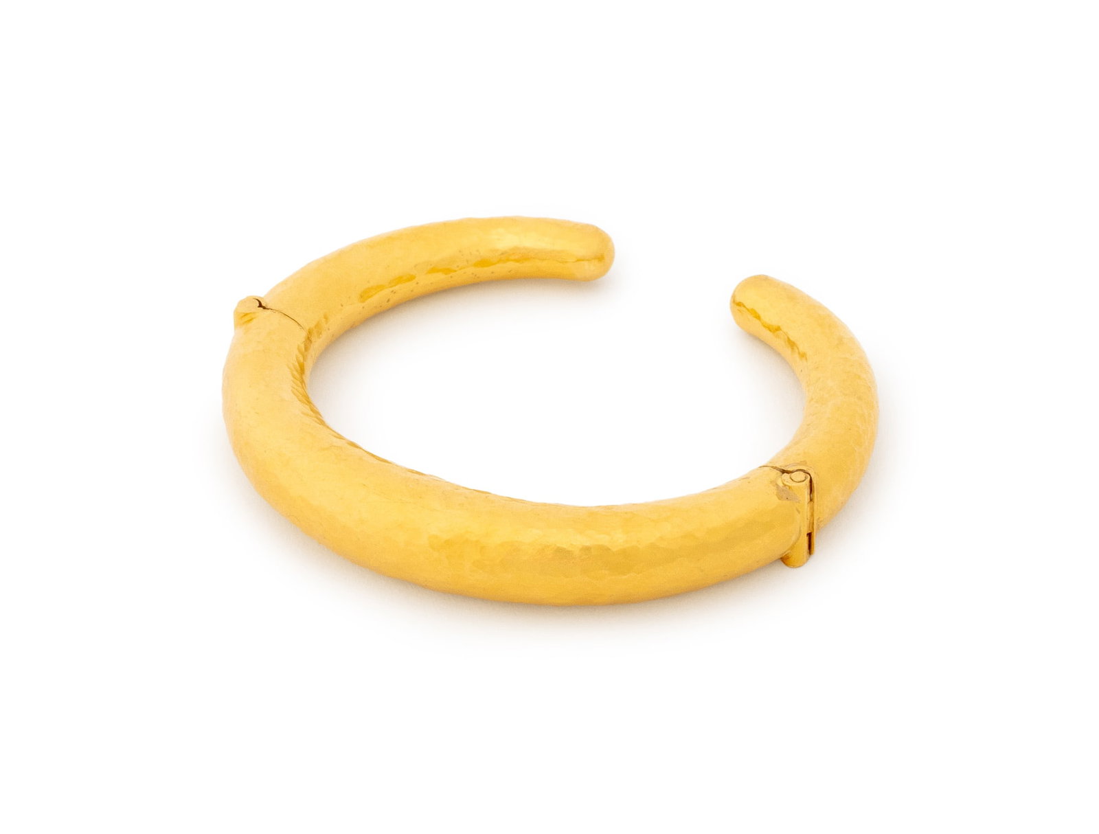 Hilat Hammered 22K Yellow Gold Cuff Bangle (1 of 6)