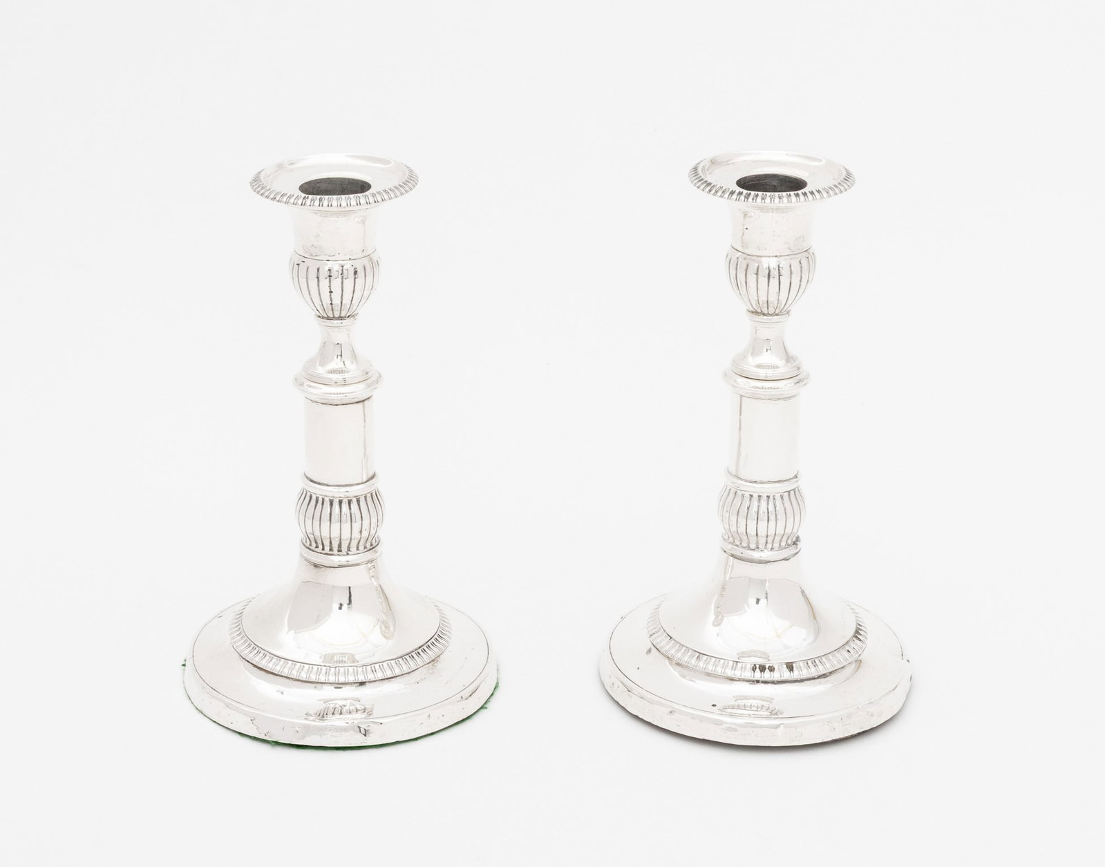 George III Silver Telescopic Candlesticks, Pair - 2