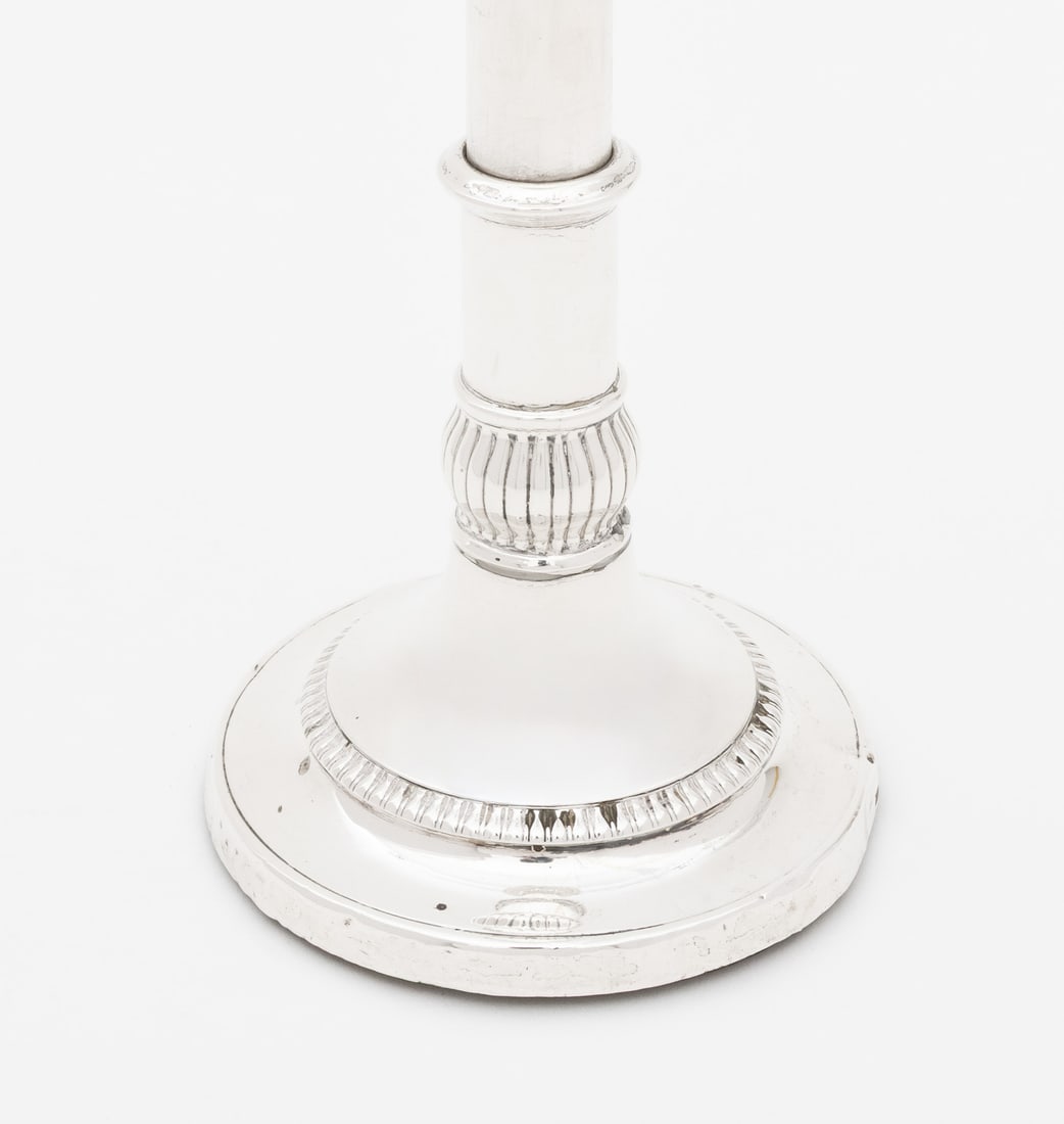 George III Silver Telescopic Candlesticks, Pair - 6
