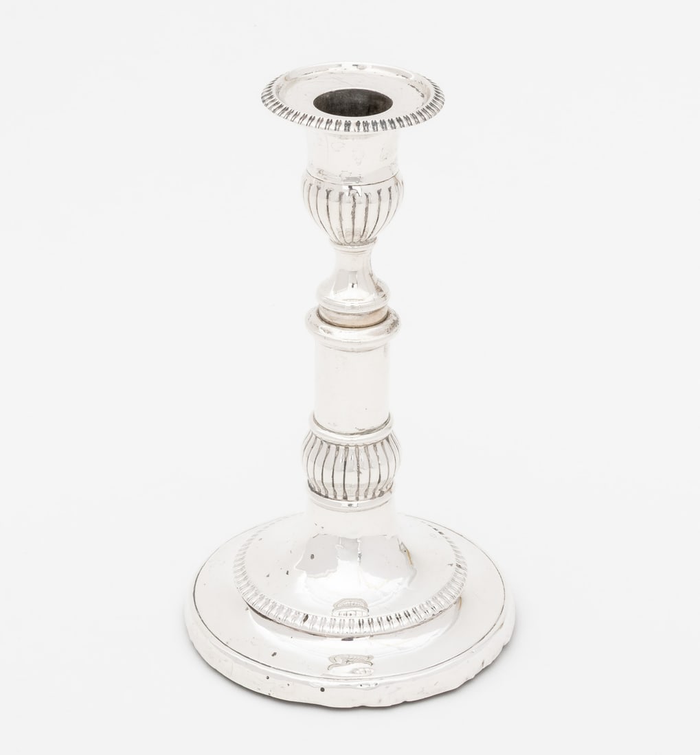 George III Silver Telescopic Candlesticks, Pair - 5