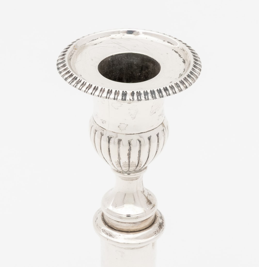 George III Silver Telescopic Candlesticks, Pair - 6