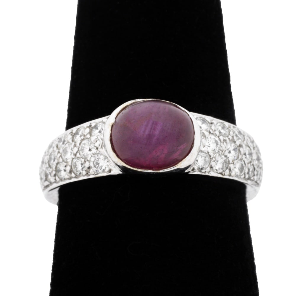 Modern White Gold, Ruby, and Diamond Ring (1 of 7)