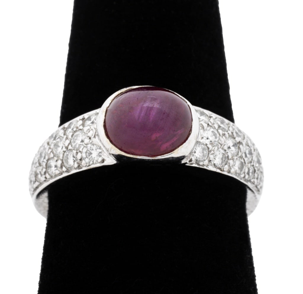 Modern White Gold, Ruby, and Diamond Ring - 6