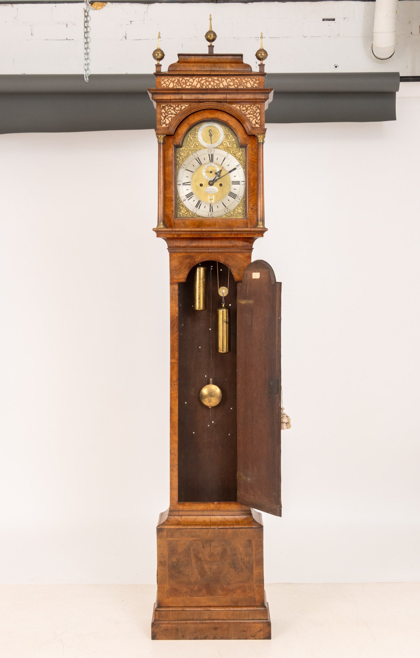 George II Walnut Striking Longcase Clock - 10