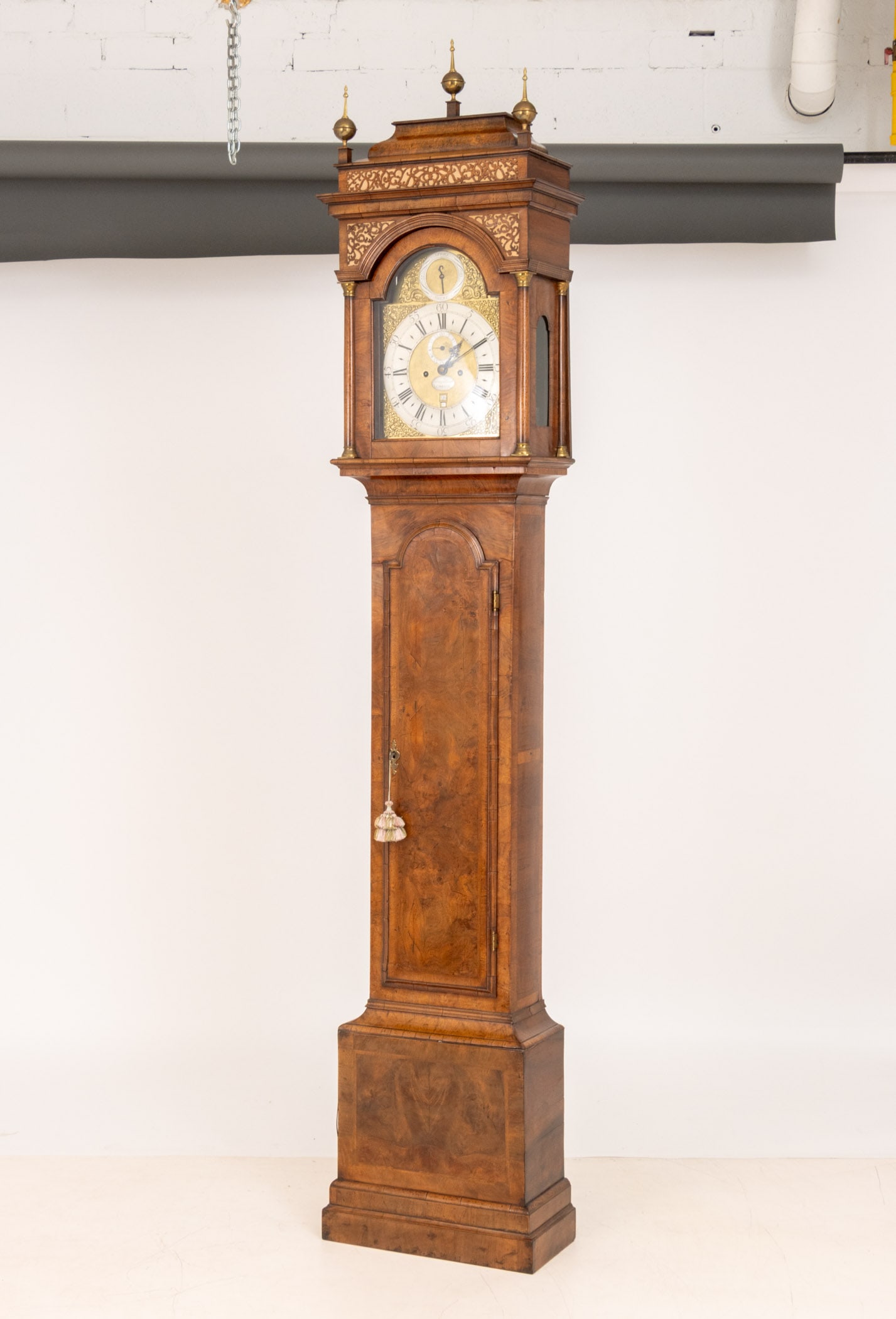 George II Walnut Striking Longcase Clock - 12