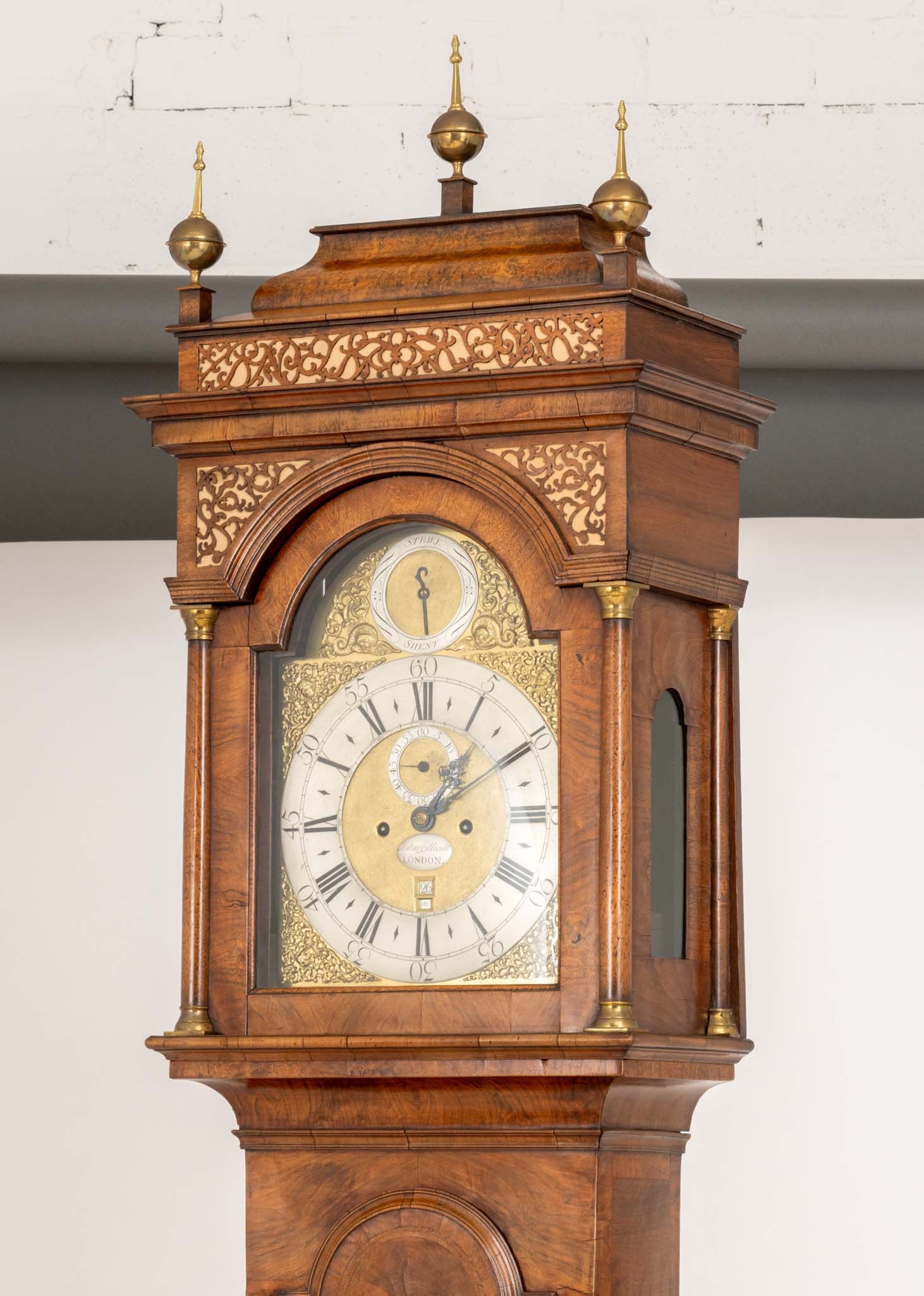 George II Walnut Striking Longcase Clock - 14