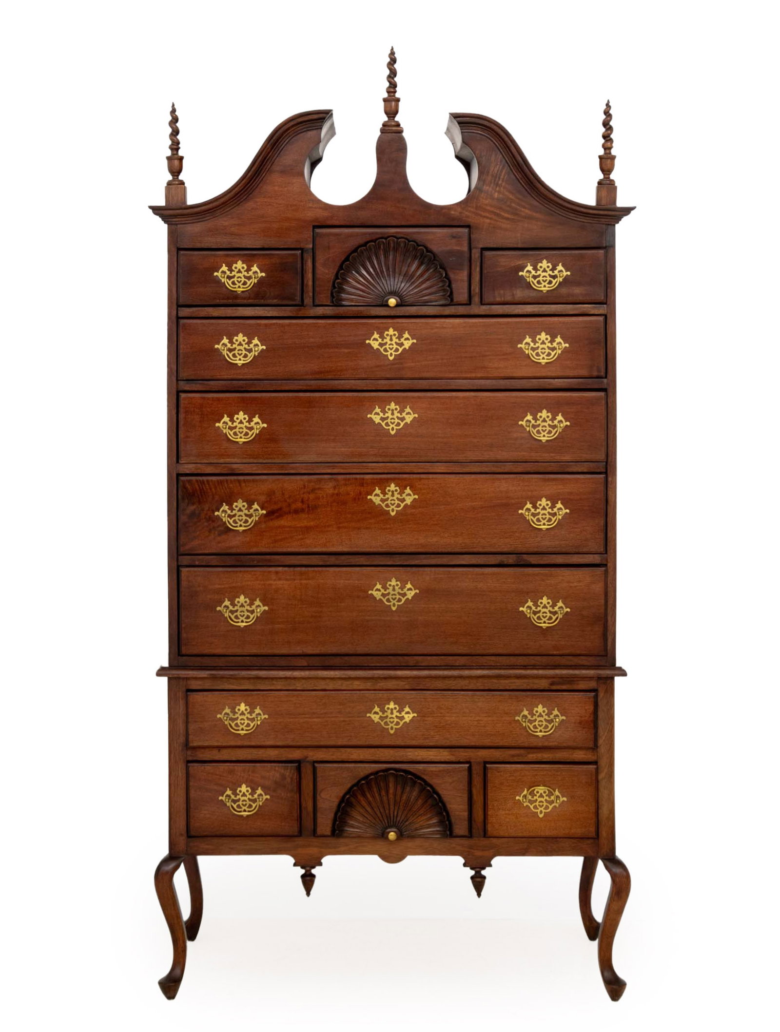 Queen Anne Style Mahogany Highboy (1 of 11)