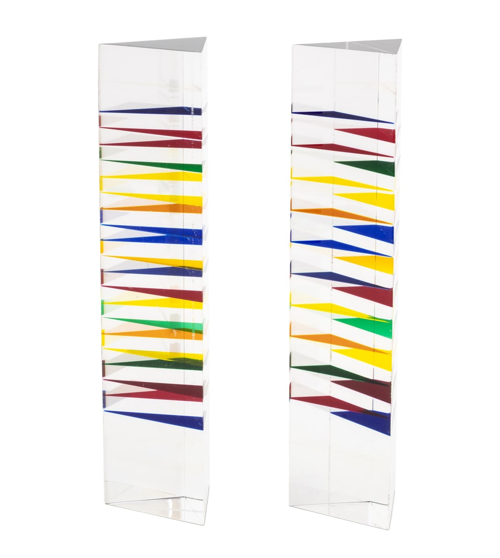 Vasa Velizar Mihich Color Column Sculptures, Pair (1 of 13)