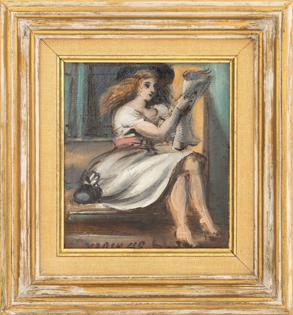 Reginald Marsh Woman Reading Newspaper, 1948 (1 of 8)