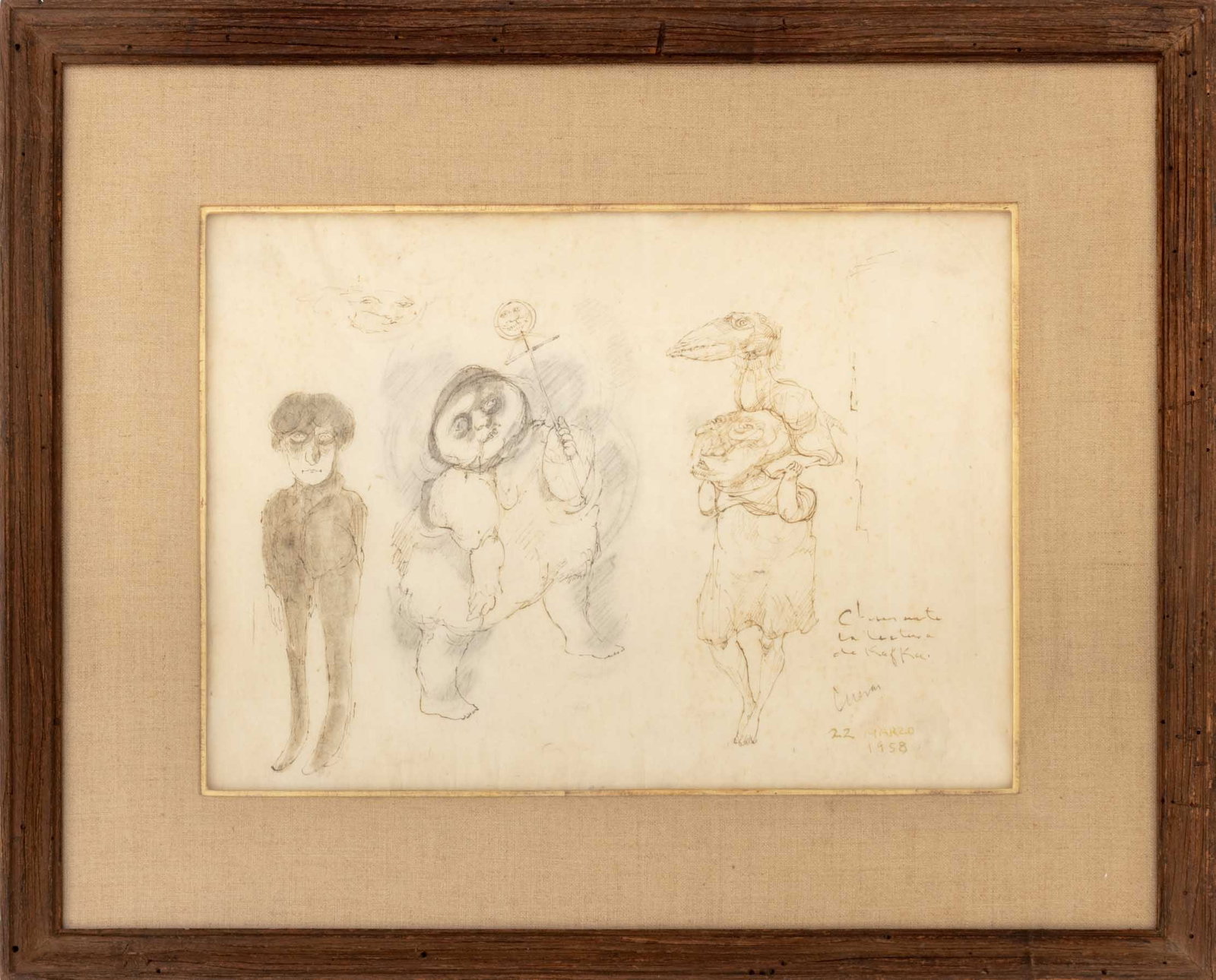 Jose Luis Cuevas Figural Ink and Graphite, 1958 (1 of 7)