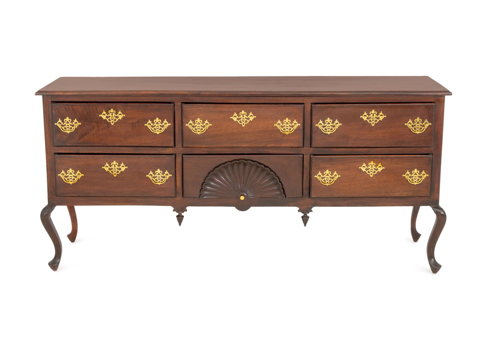 Queen Anne Style Mahogany Sideboard (1 of 9)