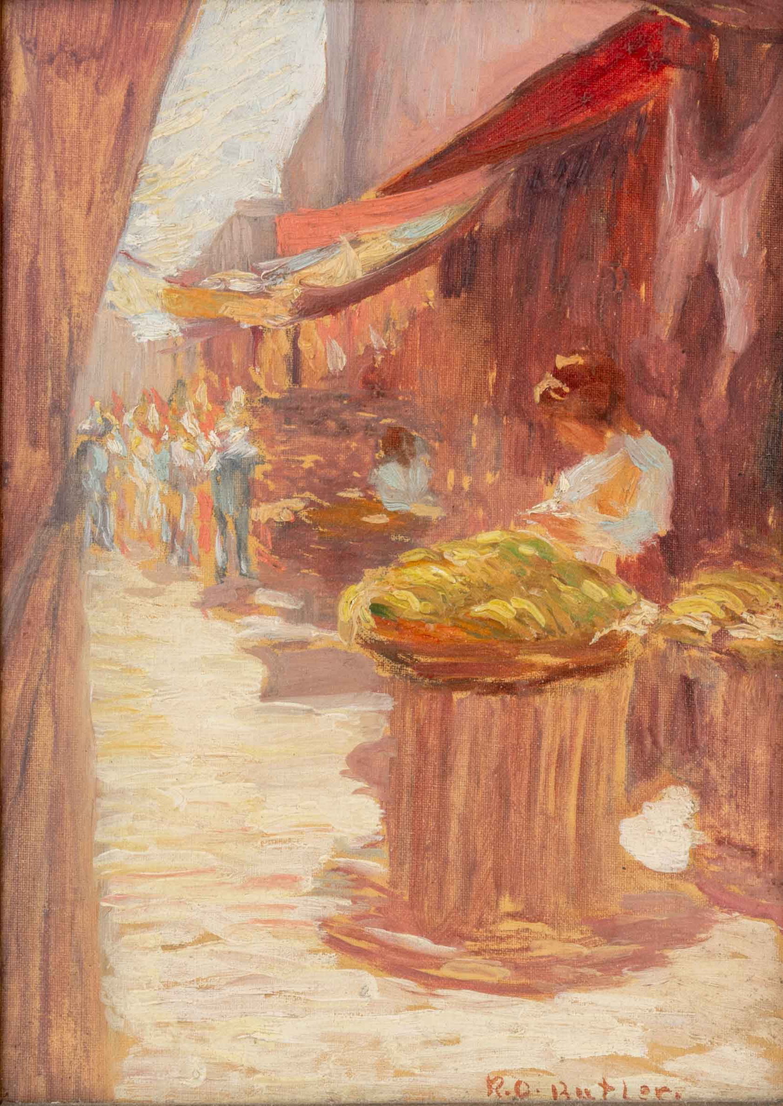 Rozel O. Butler "Market Scene, Southwest", c. 1910 (1 of 9)