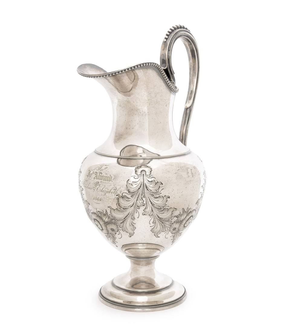 American Victorian Silver Plate Ewer, ca. 1864 (1 of 11)