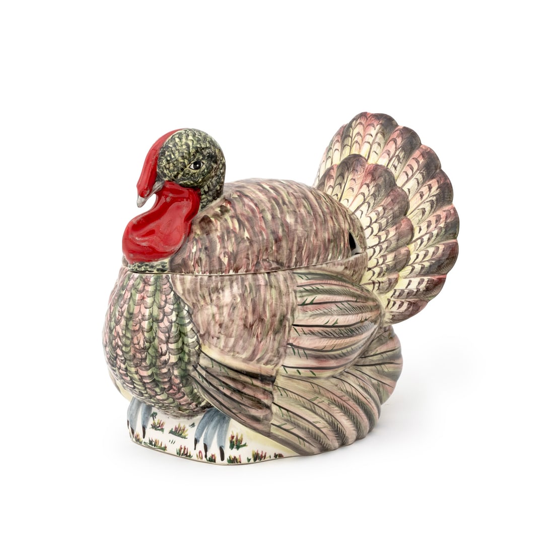 Italian Majolica Turkey Form Covered Tureen (1 of 14)