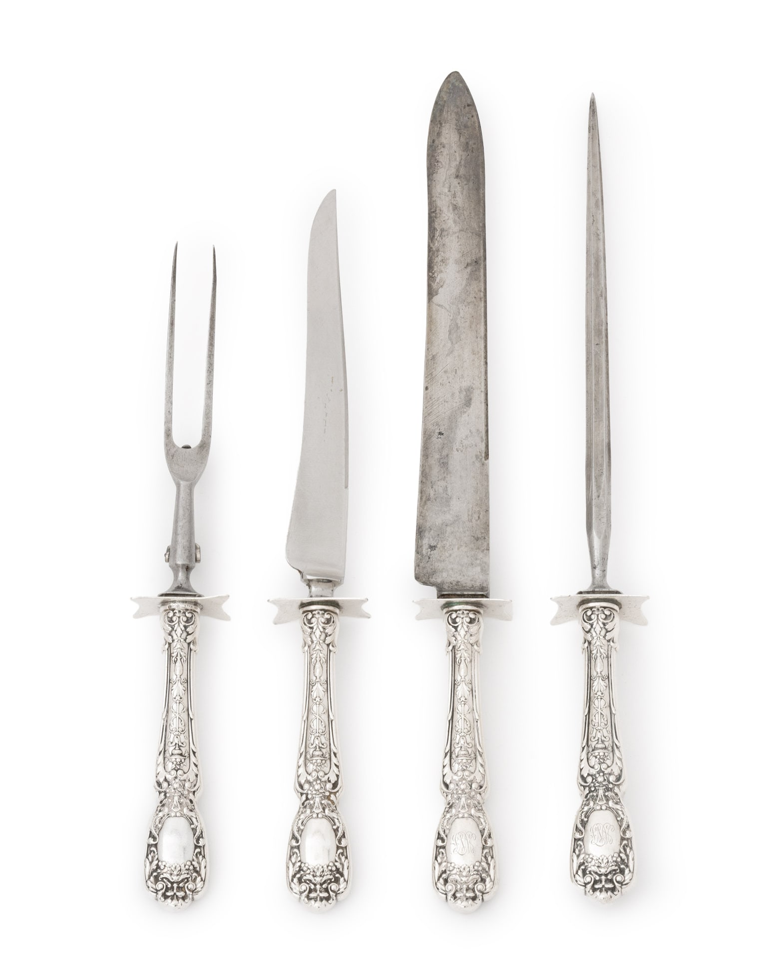 American Sterling Silver Carving Set, 4 Pcs. (1 of 12)