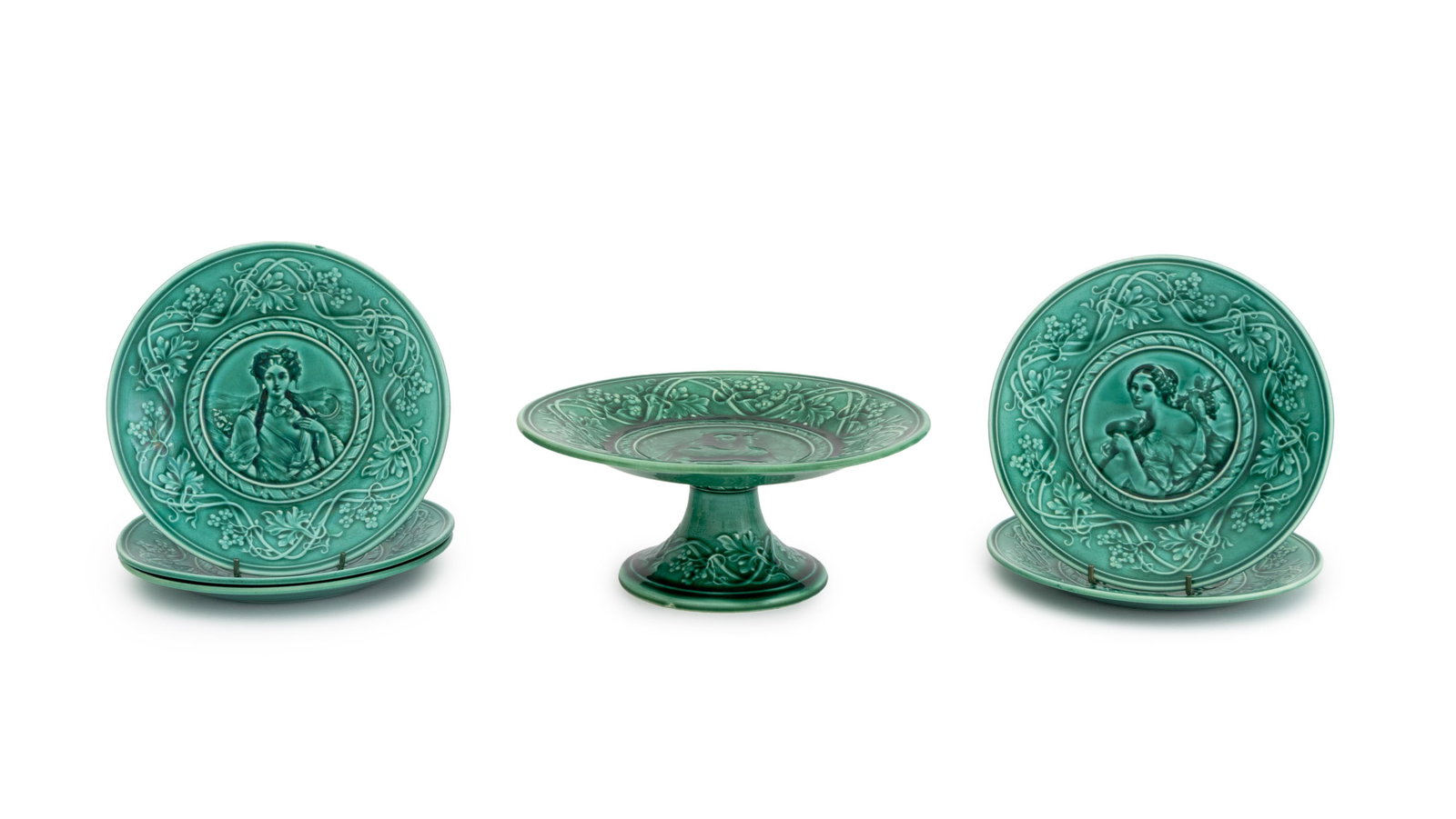 Regal & Sanejouand Majolica Tableware, 6 Pcs. (1 of 11)