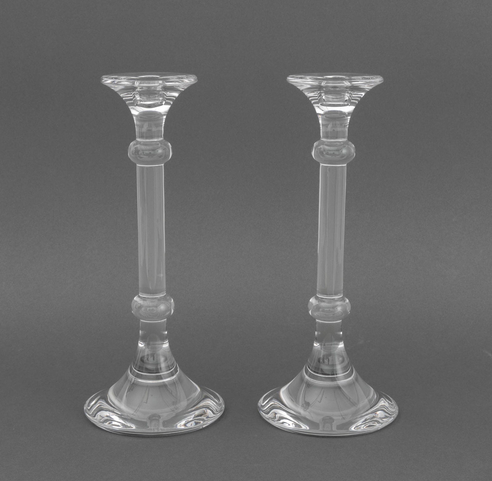 Val St. Lambert Crystal Candlesticks, Pair (1 of 8)
