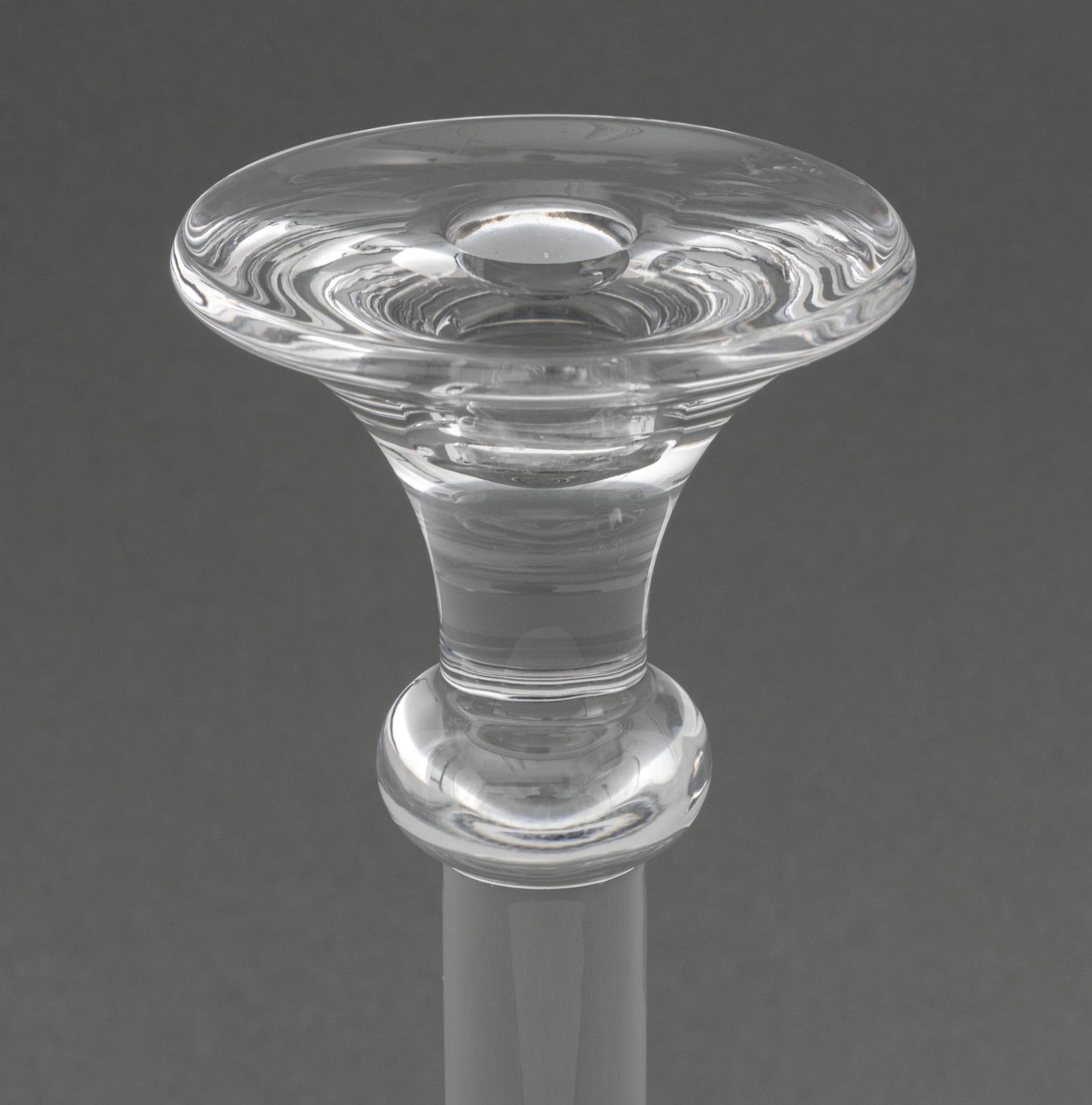 Val St. Lambert Crystal Candlesticks, Pair - 3