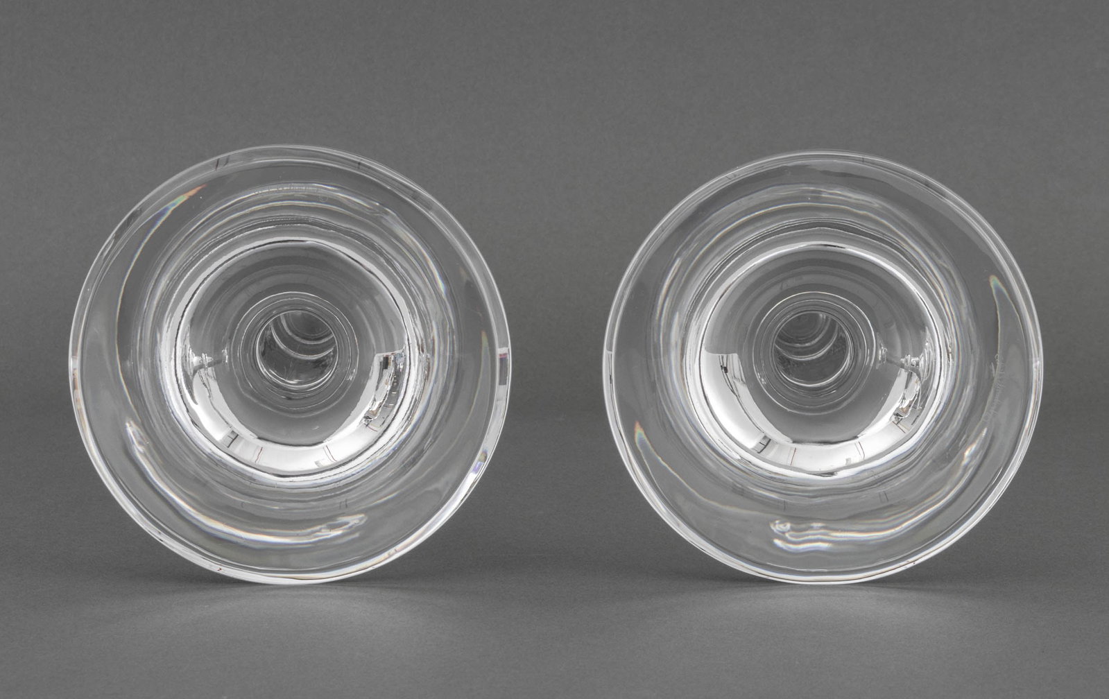 Val St. Lambert Crystal Candlesticks, Pair - 7