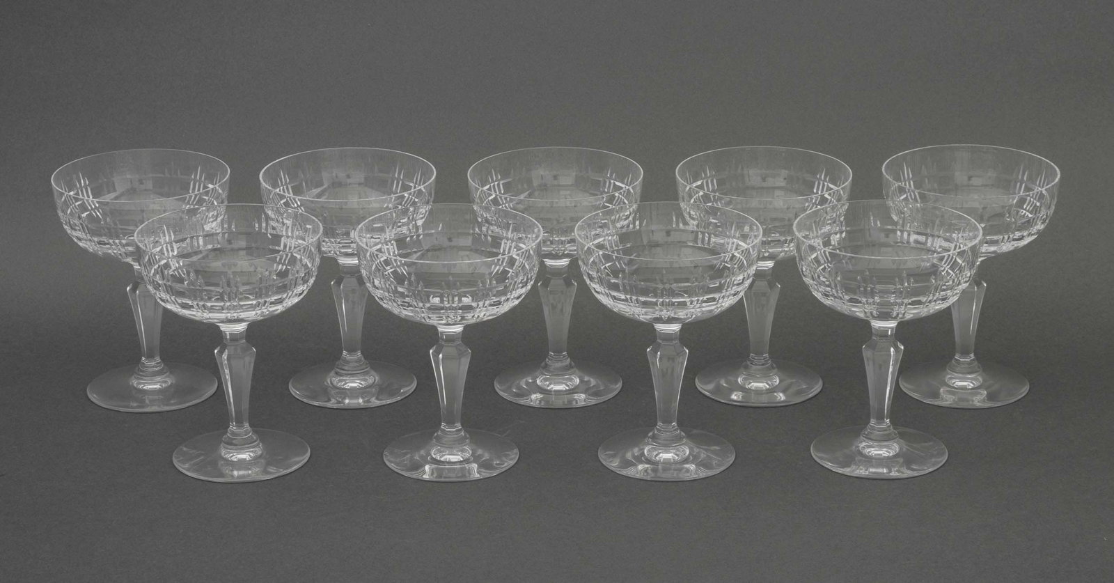 Baccarat Crystal "Turin" Champagne Coupes, 9 (1 of 10)