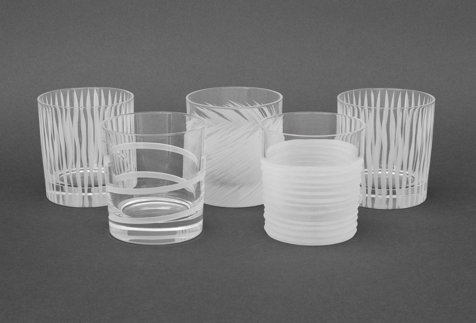 Salviati Etched Crystal Rocks Glasses, 5 (1 of 12)