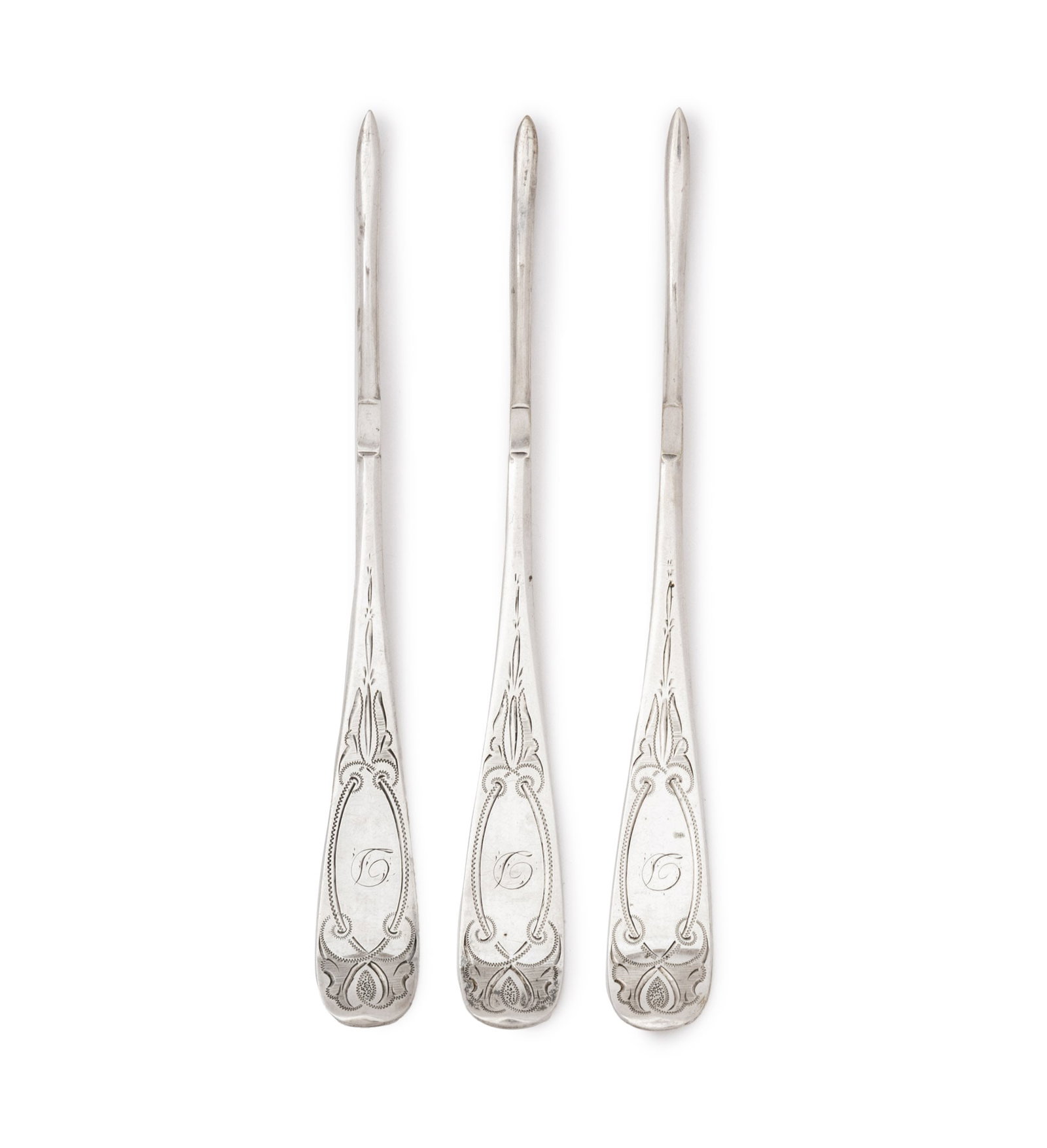 American Coin Silver Olive Picks, 3 (1 of 6)