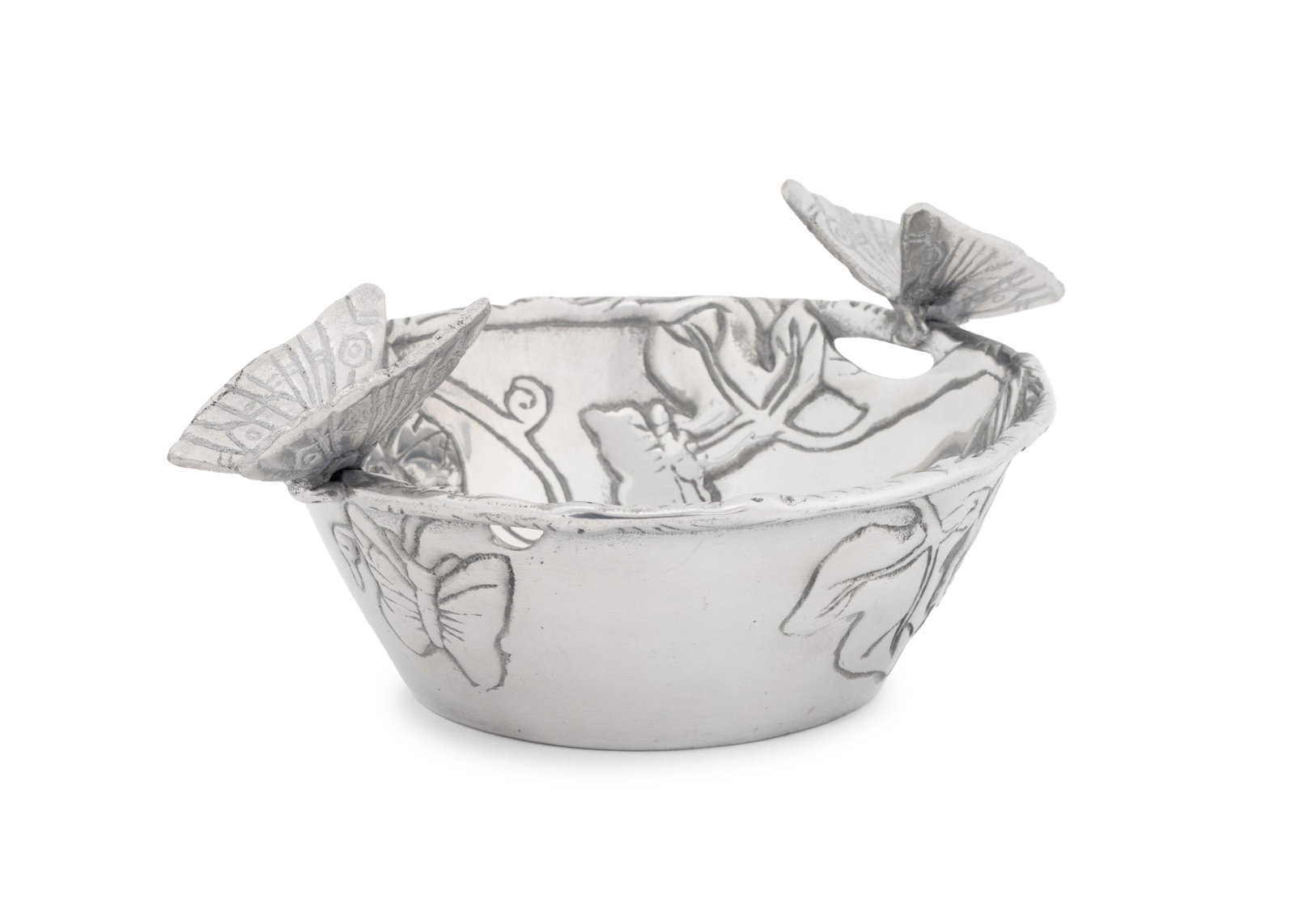 Arthur Court Butterfly Motif Aluminum Nut Bowl (1 of 12)