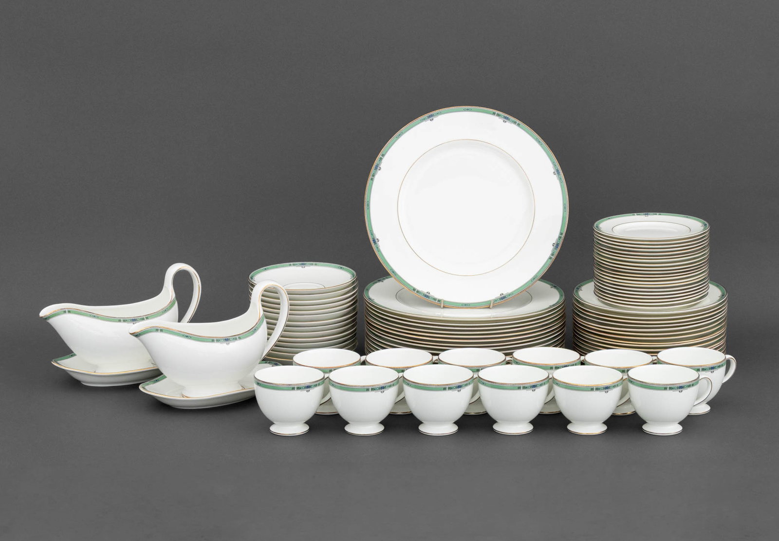 Wedgwood "Jade" Bone China Part Dinner Service, 82 (1 of 13)