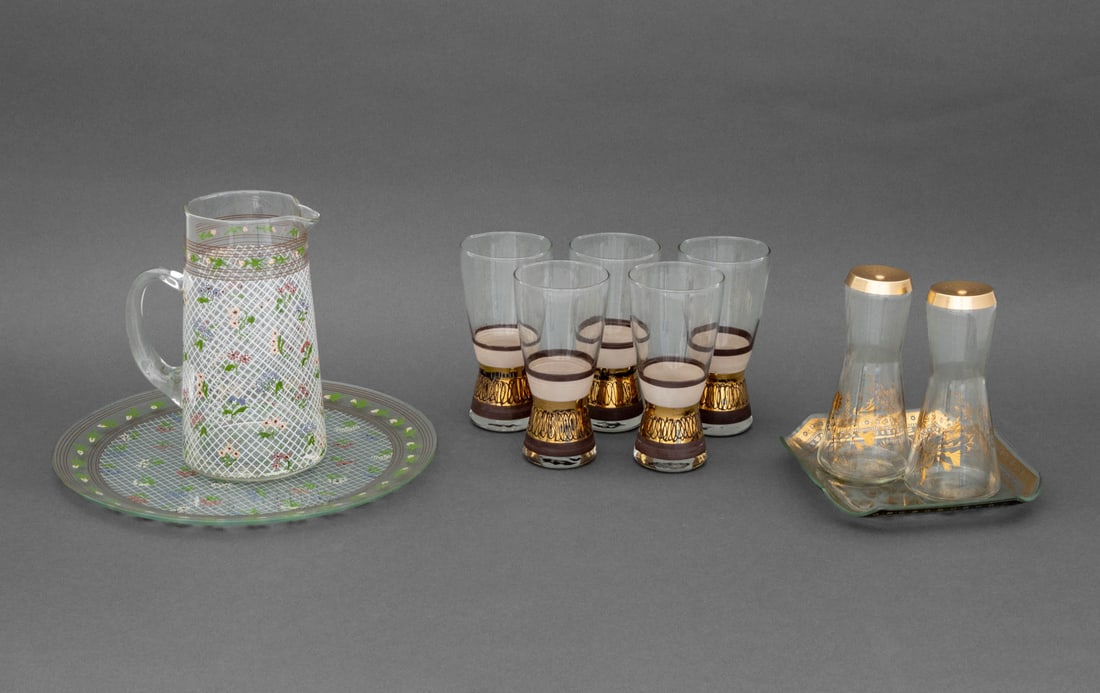Mid-Century Modern Glass Tableware, 10 Pcs. (1 of 20)