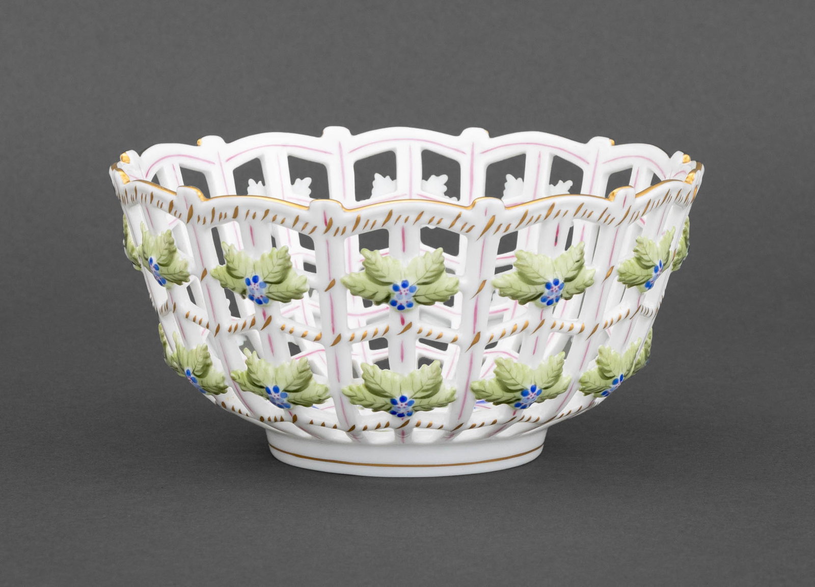 Herend Porcelain Reticulated Basket (1 of 7)