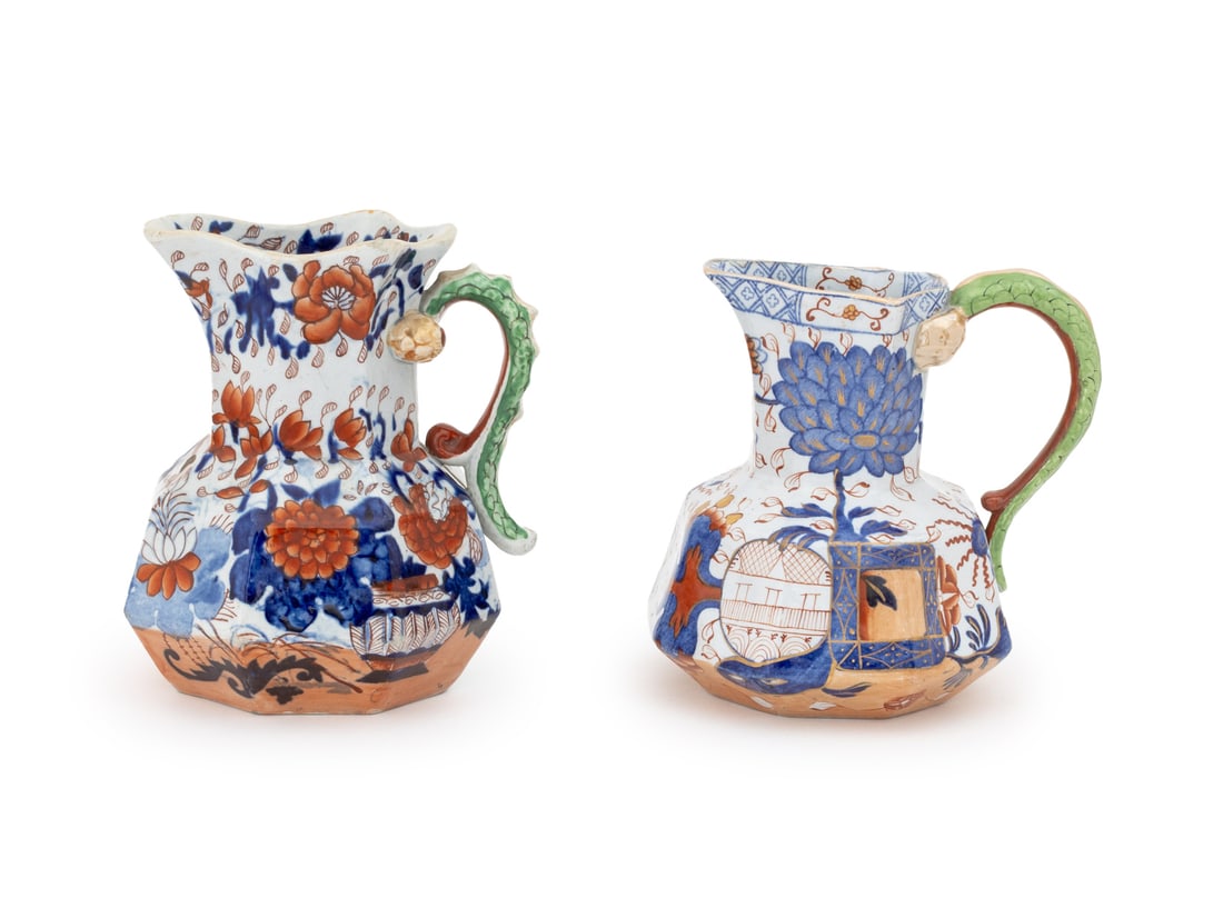 Davenport and Mason's Ironstone China Jugs, 3 Pcs. (1 of 18)